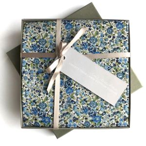 Lime Tree Design Blue Emma & Georgina Headscarf Made With Liberty Fabric