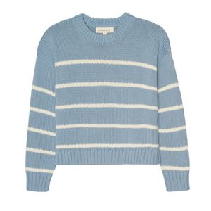 Ellsworth & Ivey Blue Elena Crewneck Sweater