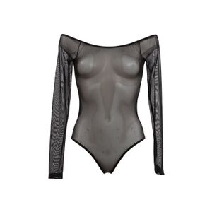 Mymokondo Grey Mesh Body Offshoulder