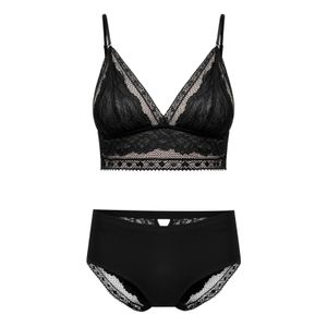 Oh!Zuza Black Diary Lace Lingerie Set Bralette & Briefs –