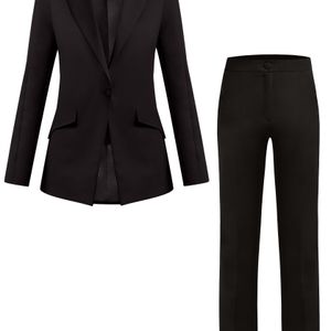 Tia Dorraine Black Illusion Classic Tailored Suit