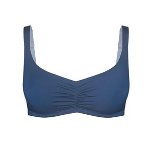 MONIQUE MORIN LINGERIE Blue Caress Sweetheart Bralette Dark Denim