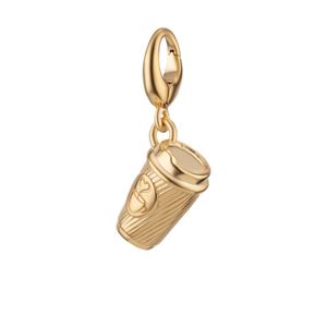 Lily Charmed Metallic Plated Takeaway Coffee Cup Charm