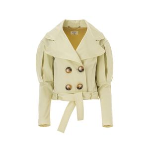Lita Couture Metallic Statement Jacket With Oversized Lapels