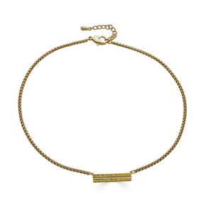 Loni Paul Jewelry Metallic Matte Bar Necklace