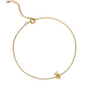 Lee Renee Pineapple Bracelet Gold Vermeil