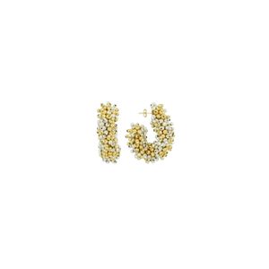 LOTT.gioielli Metallic Creole Double Stones L