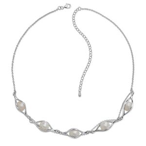 Lucy Quartermaine Metallic Couture Pearl Necklace