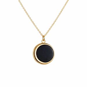 Ormiro Black Luna Shungite Emf Protection Pendant Necklace for men