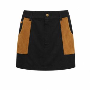 Luroq London Black Panel Mini Skirt