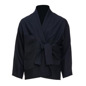 MOE Blue Deep Checkered Wool Vest Jacket