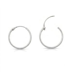 Spero London Metallic Sterling Essential Hoop Earrings
