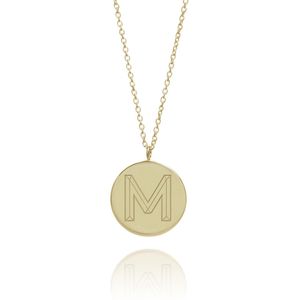 Myia_bonner Metallic Facett Initial Necklace A-z