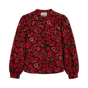 AVANI Apparel Red Hortensia Blouse