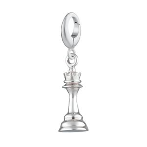 Lily Charmed Metallic Sterling Chess Piece Charm