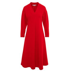 Noria Anis Red Scarlet Midi Dress