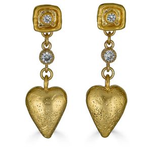 Loni Paul Jewelry Metallic Heart Dangle Earrings