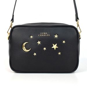 Luna Charles Black Maya Star Studded Camera Bag