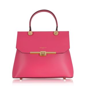 Le Parmentier Pink Atlanta Top Handle Satchel Bag W/Shoulder Strap