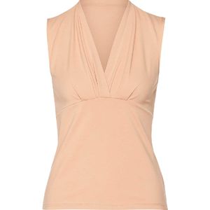 Conquista White Peach Micromodal-Blend Jersey Sleeveless Top