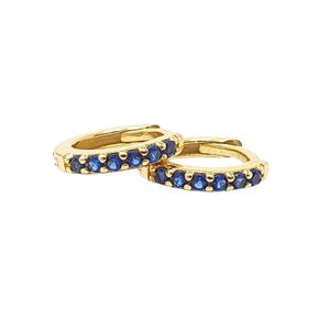 Harfi Sapphire September Birthstone Huggie Hoop Earrings