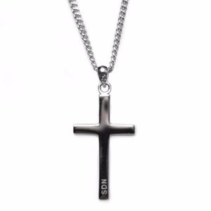 Serge Denimes Metallic Silver Cross Pendant Necklace for men