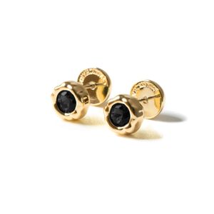 Classicharms Metallic Skyler Molten Onyx Stud Earrings
