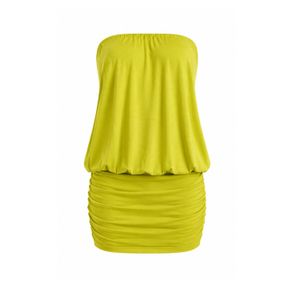 Maison De Gala Yellow Luna Lime Mini Dress