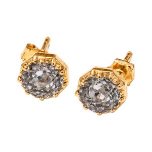 Native Gem Metallic Foundry Studs Georgian Collet Stud Earrings