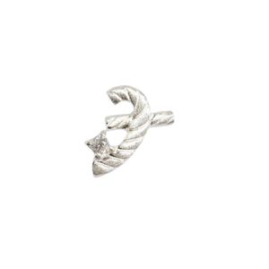 Claire Hill Designs White Great Shorthand Stud Earring