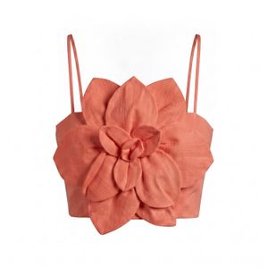 Yumi Kim Pink Sahara Tangerine Linen Top