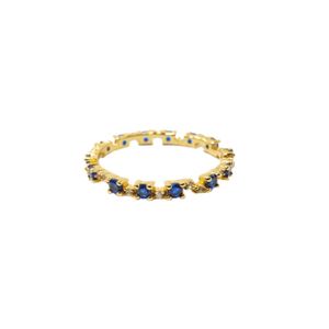 NASI SILVER Metallic Nobody's Perfect Eternity Ring- Spinel & Topaz