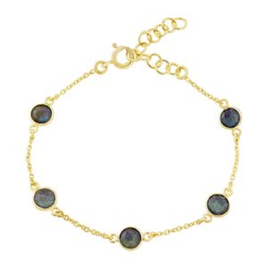 Auree Jewellery Metallic Isla Labradorite & Gold Bracelet