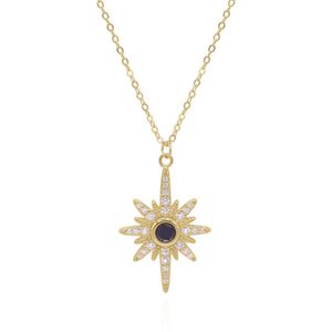 Luna Charles Metallic Heidi North Star Birthstone Necklace Plated September
