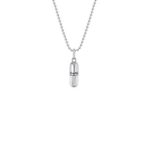 True Rocks Metallic Solid Sterling Small Pill Pendant for men