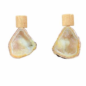 Magpie Rose Metallic Rocks In The Sky Yellow Earrings