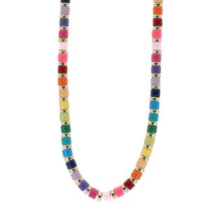Ebru Jewelry Blue Ceramic Bead Summer Choker Necklace