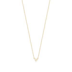Esterah Metallic Mini Heart Necklace