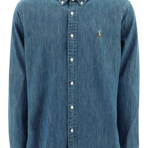 Polo Ralph Lauren Blue Custom-Fit Denim Shirt for men