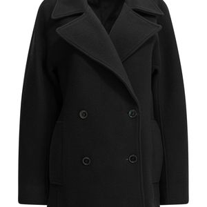 Totême Black Short Wool Coat