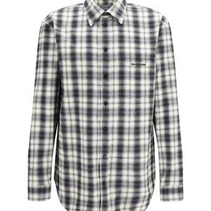 Balenciaga Checked Cotton Flannel Shirt for men