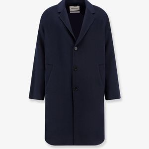 Amaranto Blue Outdoor Wool Coat for men