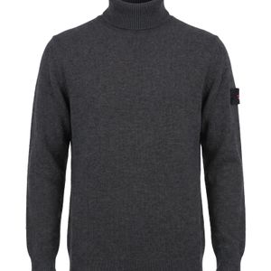 Peuterey Blue Turtleneck Wool, Polyamide for men