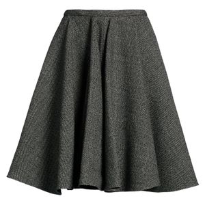 Giambattista Valli Grey Midi Skirt Virgin Wool