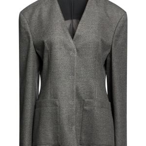 Please Black Blazer Polyester, Viscose, Elastane