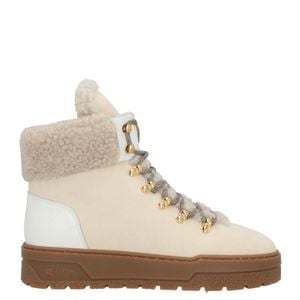 Pollini Natural Ankle Boots Leather