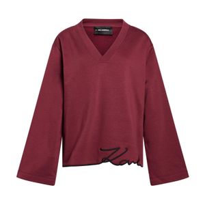 Karl Lagerfeld Red Sweatshirt Cotton, Polyester