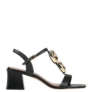 Vicenza Black Sandals Leather