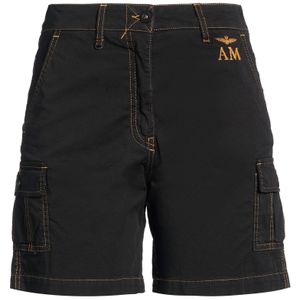 Aeronautica Militare Black Shorts & Bermuda Shorts Cotton, Elastane
