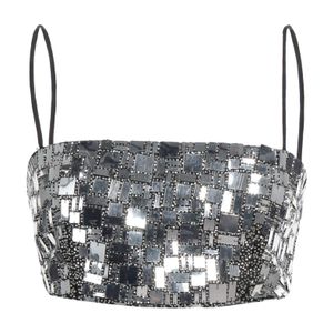 Top MSGM de color Gris
